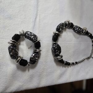 Black and Silver Women's Jewelry Set